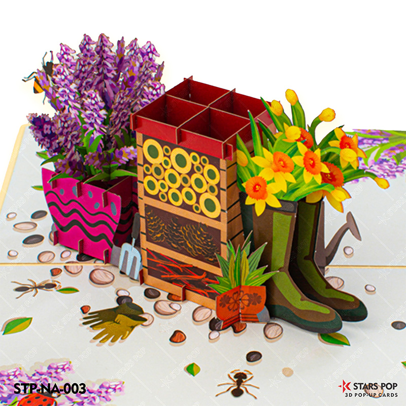 Thiệp Nổi Vườn Hoa